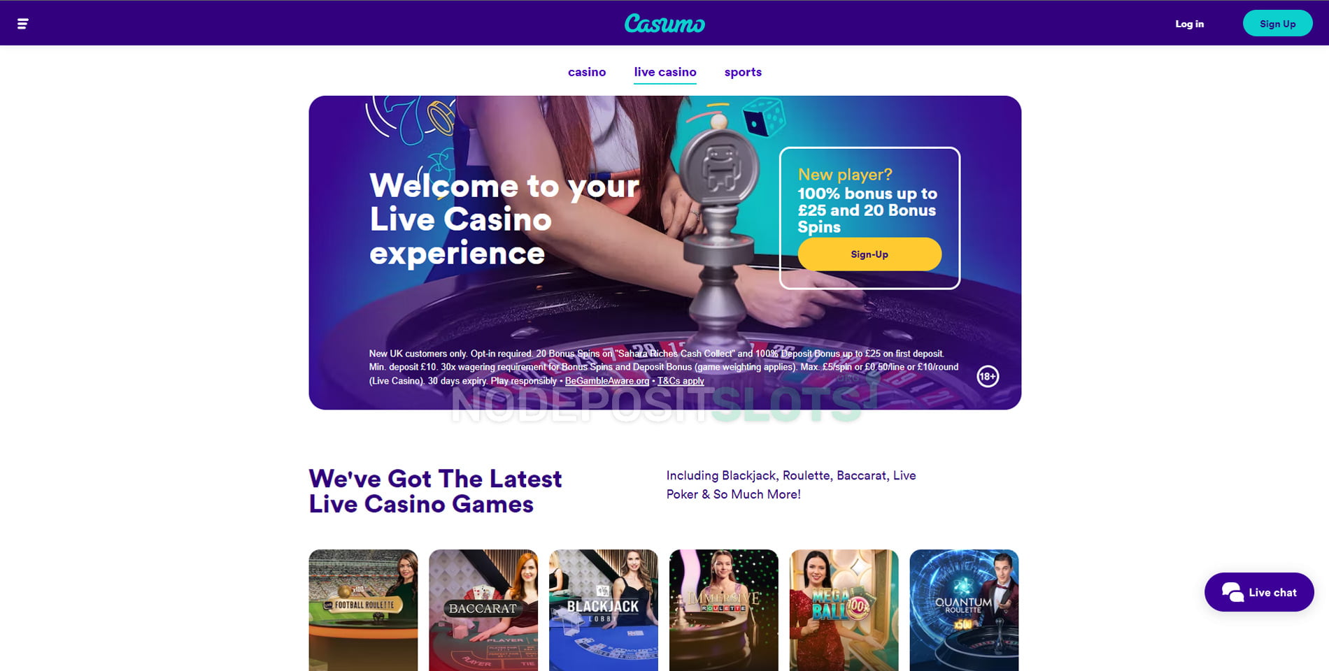 Casumo Live Casino